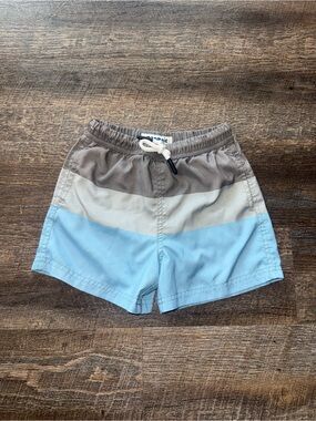 Boys maamgic Swim Trunks in Light Blue and Gray size 5/6
